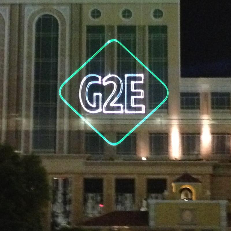 Laser graphics onto Building